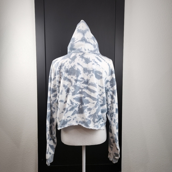 Ac/dc High Voltage Rock N Roll 1976 Tie Dye Hooded Crop SZ L - Picture 6 of 8